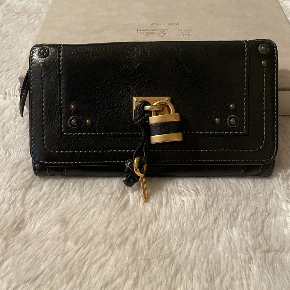 Chloe Black Leather Wallet